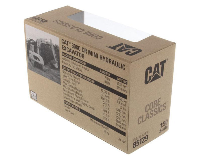 1:50 Cat® 308C CR Hydraulic Excavator Core Classics Series, 85129c, ***RETIRING SOON***