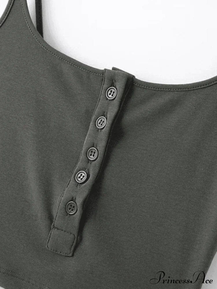 Button Front Graceful Corset Top