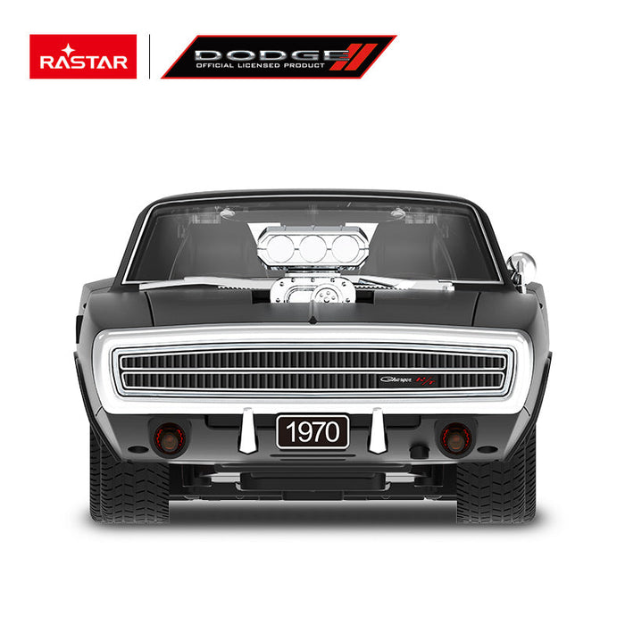 Dodge Charger R/T with Engine RC Car 1/16 Licensed Remote Control Toy Car with Open Doors and Working Lights by Rastar, Fast & Furious