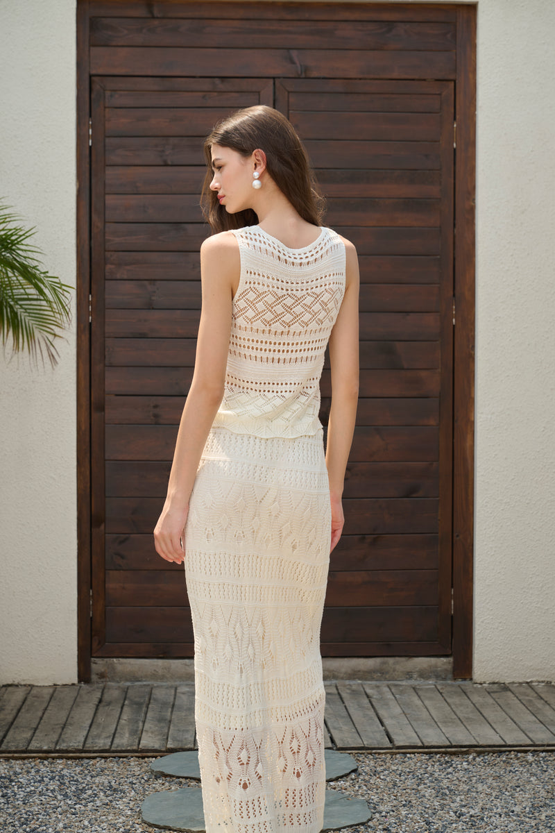 Openwork Knit Set