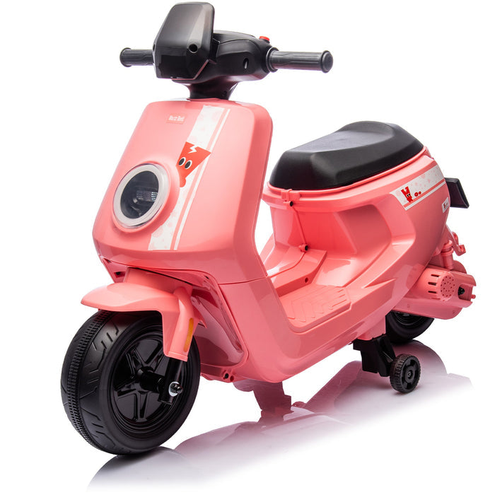 12V Ride on Car for Kids, 1 Seater Kids Vespa Motorcycle Scooter with MP3 Player and Lights 993