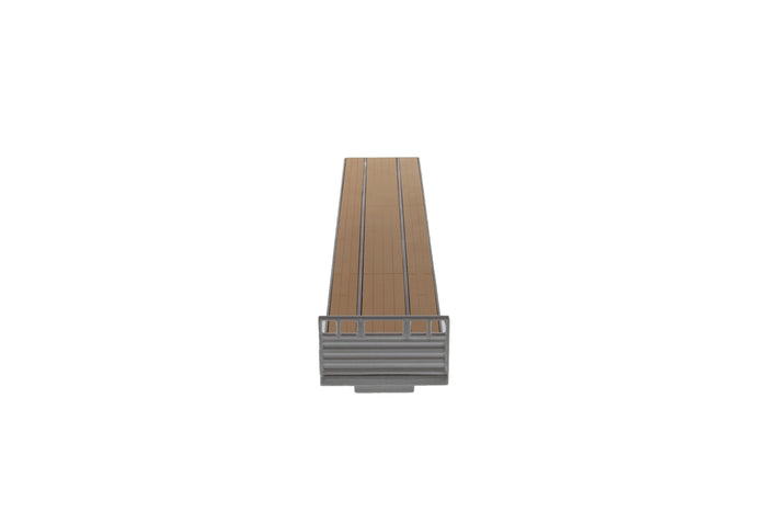 1:50 53' Flat bed trailer  - Silver, 91023