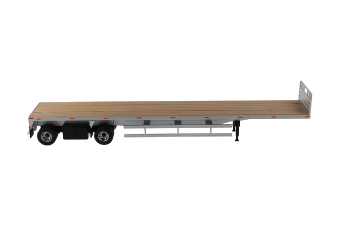 1:50 53' Flat bed trailer  - Silver, 91023