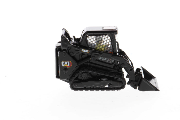 1:50 Cat® 259D3 Compact Track Loader with Attachments & Special Black Paint, High Line Series, 85677BK RETIRING SOON
