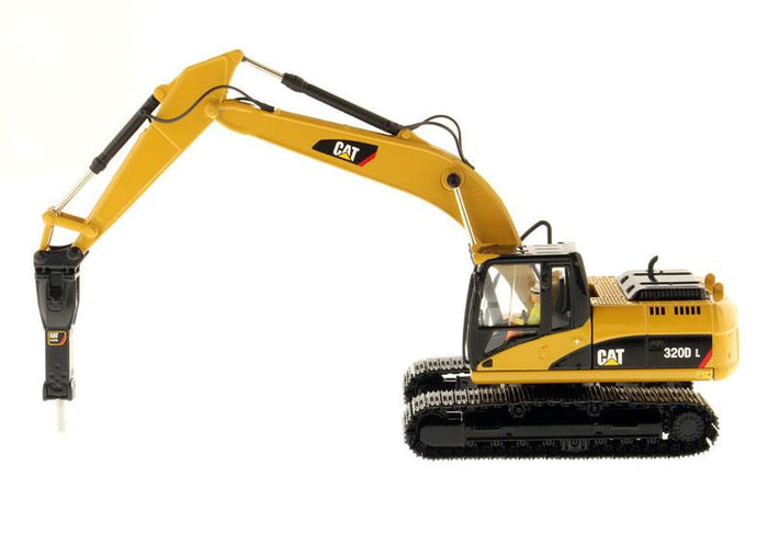 1:50 Cat® 320D L Hydraulic Excavator with Hammer, Core Classics Series, 85280c RETIRING SOON