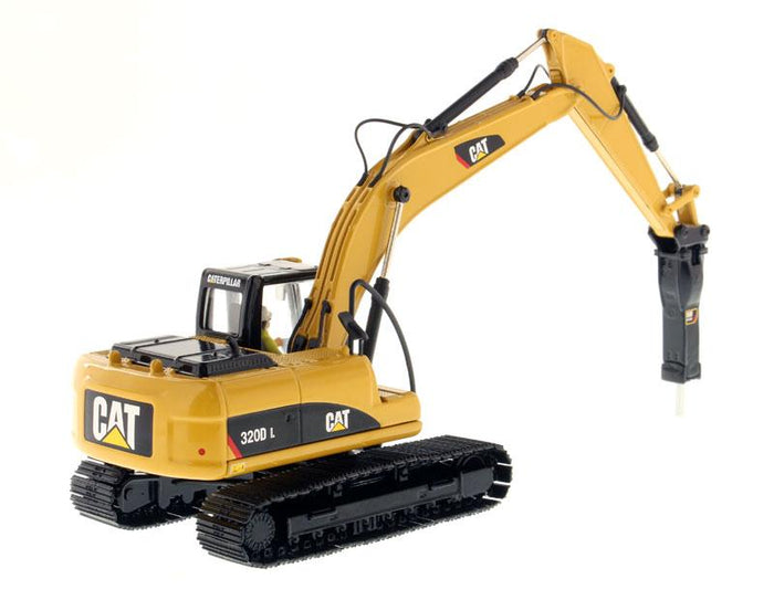 1:50 Cat® 320D L Hydraulic Excavator with Hammer, Core Classics Series, 85280c RETIRING SOON