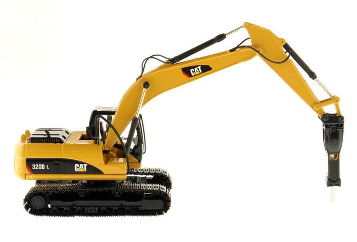 1:50 Cat® 320D L Hydraulic Excavator with Hammer, Core Classics Series, 85280c RETIRING SOON