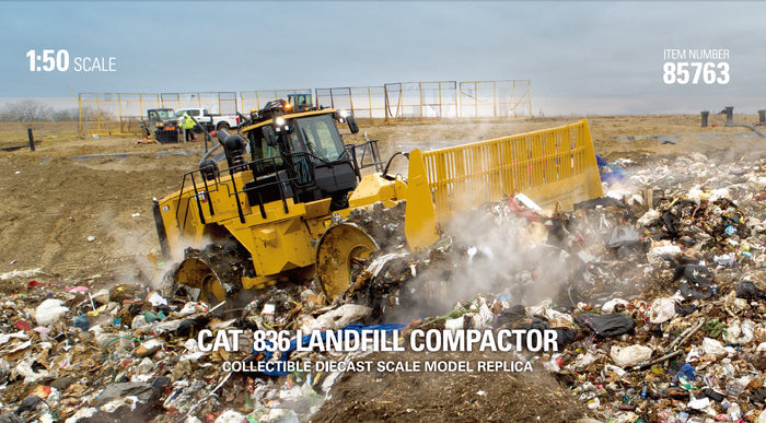 1:50 Cat 836 Landfill Compactor, High Line Series, 85763 *INCOMING JUNE