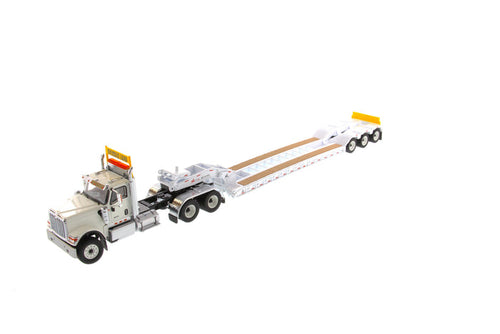 1:50 International HX520 Tandem Tractor with XL 120 Trailer. Including both rear boosters - White, 71015
