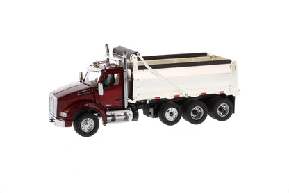 1:50 Kenworth T880 SBFA Dump-Truck  - Radiant red cab + Chrome plated dump body, 71059