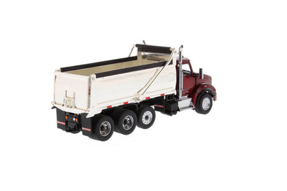 1:50 Kenworth T880 SBFA Dump-Truck  - Radiant red cab + Chrome plated dump body, 71059