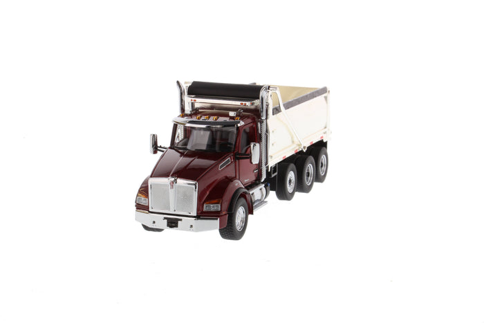 1:50 Kenworth T880 SBFA Dump-Truck  - Radiant red cab + Chrome plated dump body, 71059