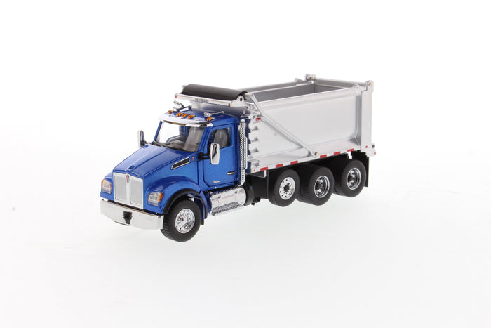 1:50 Kenworth T880 SF OX Stampede Dump Truck - Metallic blue cab + Silver Dump Body, Transport Series, 71078 *INCOMING JUNE