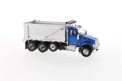 1:50 Kenworth T880 SF OX Stampede Dump Truck - Metallic blue cab + Silver Dump Body, Transport Series, 71078 *INCOMING JUNE