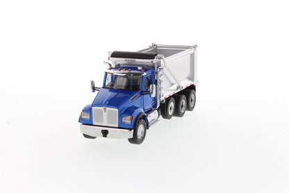 1:50 Kenworth T880 SF OX Stampede Dump Truck - Metallic blue cab + Silver Dump Body, Transport Series, 71078 *INCOMING JUNE