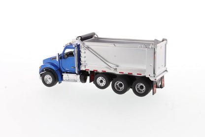 1:50 Kenworth T880 SF OX Stampede Dump Truck - Metallic blue cab + Silver Dump Body, Transport Series, 71078 *INCOMING JUNE