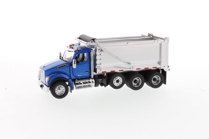 1:50 Kenworth T880 SF OX Stampede Dump Truck - Metallic blue cab + Silver Dump Body, Transport Series, 71078 *INCOMING JUNE