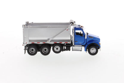 1:50 Kenworth T880 SF OX Stampede Dump Truck - Metallic blue cab + Silver Dump Body, Transport Series, 71078 *INCOMING JUNE