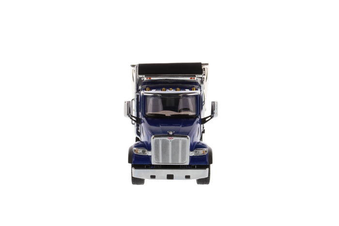 1:50 Peterbilt 567 SFFA Tandem with Pusher Axle Dump Truck, Legendary Blue Cab, 71073