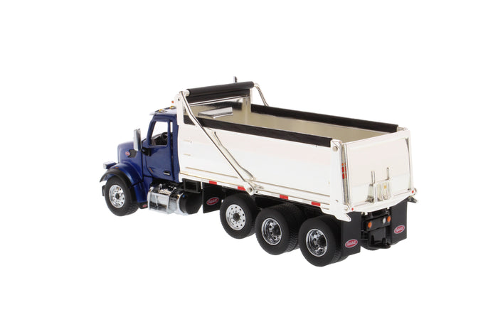 1:50 Peterbilt 567 SFFA Tandem with Pusher Axle Dump Truck, Legendary Blue Cab, 71073