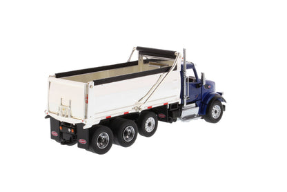 1:50 Peterbilt 567 SFFA Tandem with Pusher Axle Dump Truck, Legendary Blue Cab, 71073