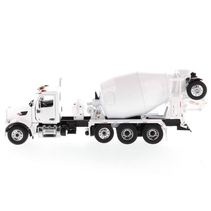 1:50 Peterbilt 567 SFFA Tandem with Pusher & Tag Axles with McNeilus Bridgemaster Mixer, White, Transport Series, 71074