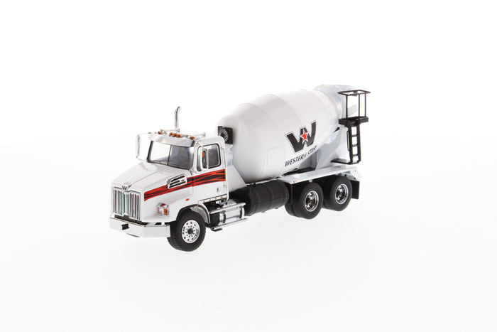 1:50 Western Star 4700 SB Concrete Mixer   - White cab + White mixer drum, 71035
