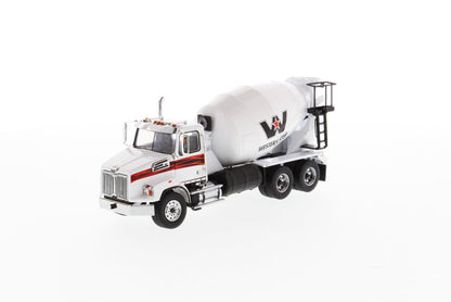 1:50 Western Star 4700 SB Concrete Mixer   - White cab + White mixer drum, 71035