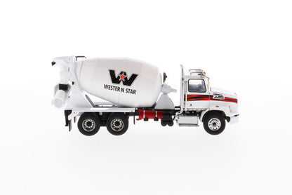 1:50 Western Star 4700 SB Concrete Mixer   - White cab + White mixer drum, 71035