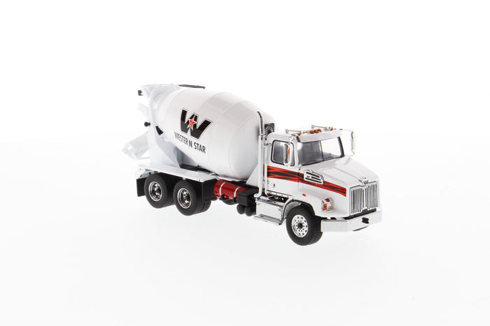 1:50 Western Star 4700 SB Concrete Mixer   - White cab + White mixer drum, 71035