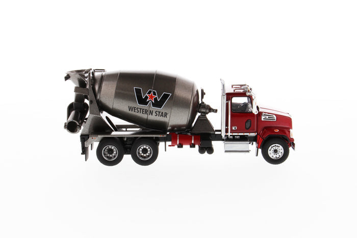 1:50 Western Star 4700 SF Concrete Mixer   - Metallic red cab + Gun metal dump, 71033