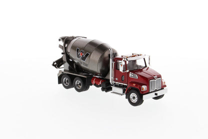 1:50 Western Star 4700 SF Concrete Mixer   - Metallic red cab + Gun metal dump, 71033