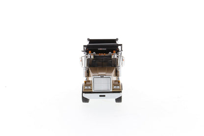 1:50 Western Star 4900 SF OX Stampede Dump Truck - Gold cab + black dump body, 71080