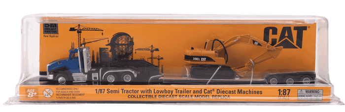 1:87 Cat CT660 Day Cab Tractor with Lowboy Trailer and Cat 315C L Hydraulic Excavator, 84415