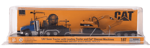 1:87 Cat CT660 Day Cab Tractor with Lowboy Trailer and Cat 315C L Hydraulic Excavator, 84415