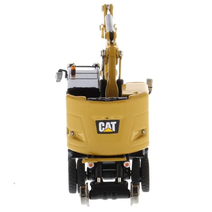1:87 Cat® M323F Railroad Wheeled Excavator, Cat® Yellow with 3 work tools High Line Series, 85656 Caterpillar