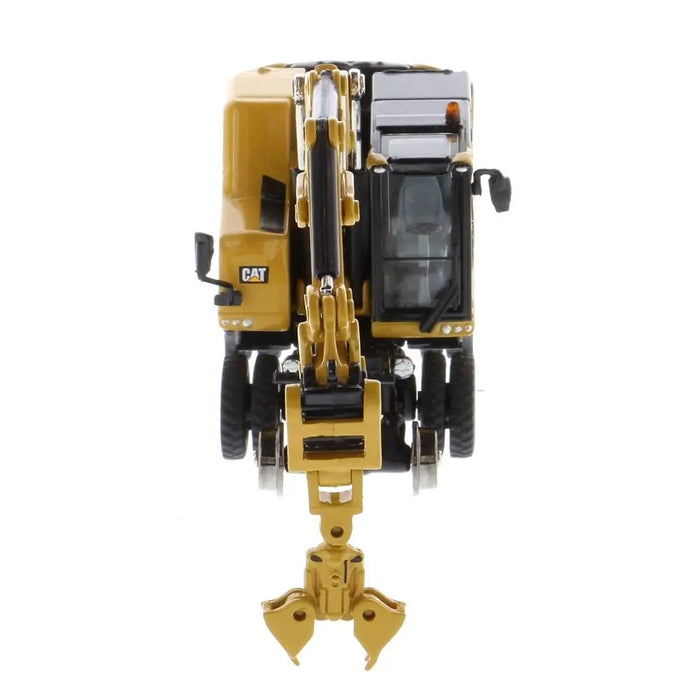 1:87 Cat® M323F Railroad Wheeled Excavator, Cat® Yellow with 3 work tools High Line Series, 85656 Caterpillar