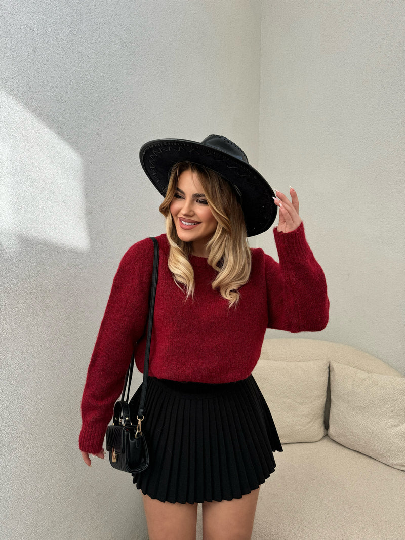 PULOVER BURGUNDY