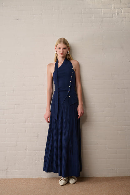 A-line maxi knit skirt
