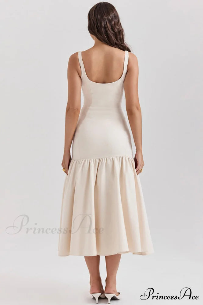 Amore Dropped Stylish Waist Midi Dress
