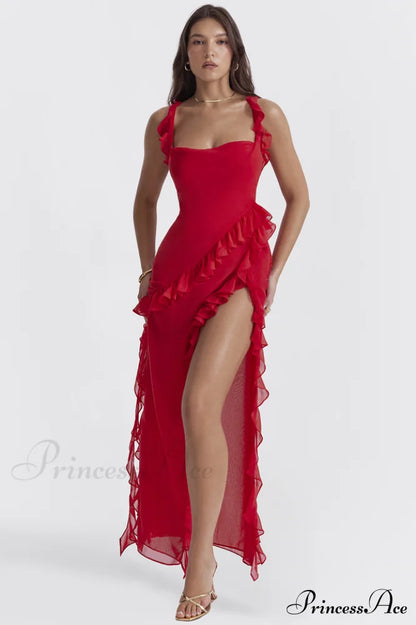 Ariel Cherry Pleated Maxi Dress | Dress In Beauty