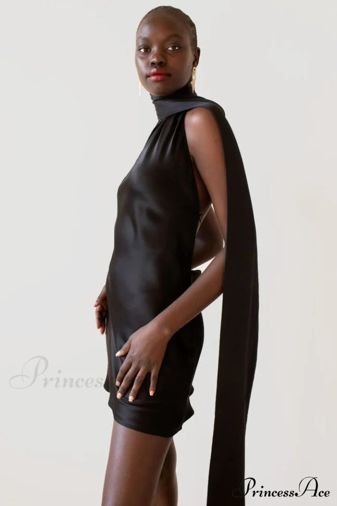 Astrella Neck Wrap Midi A-Line Dress | Dress In Beauty