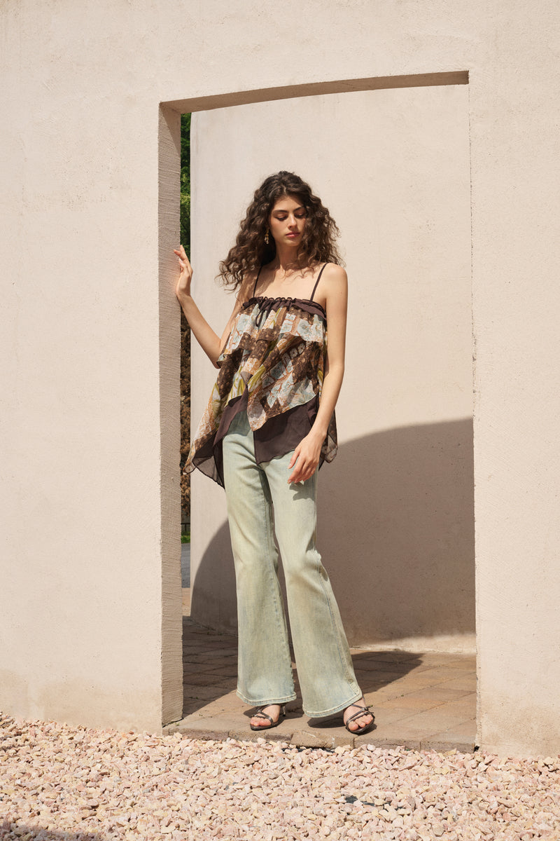 Asymmetrical tiered top