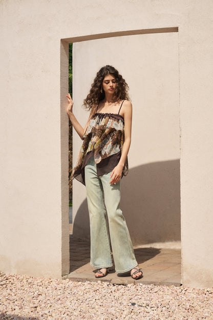 Asymmetrical tiered top