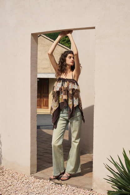 Asymmetrical tiered top