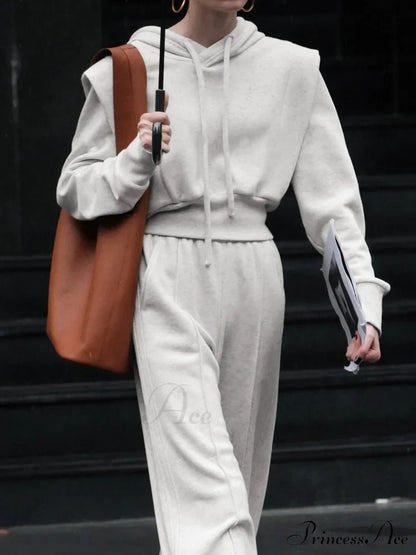 Athleisure Charming Drawstring Hoodie Sweatshirts & Hoodies-L