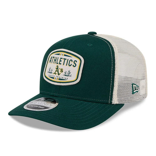 Pictured is this MLB Patch Athletics 9SEVENTY Stretch Snap cap in dark green. 1