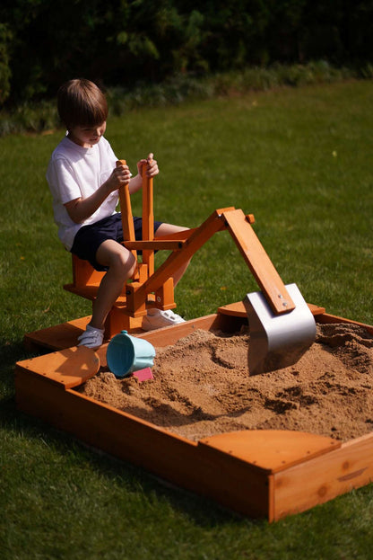 Avenlur | Outdoor Excavator Digger Toy for Kids | Backyard Construction Ride-On (Sandbox Not Included)