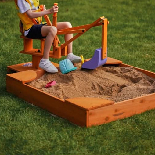 Avenlur | Wooden Sandbox – Durable Outdoor Play Area, Perfect for Excavator