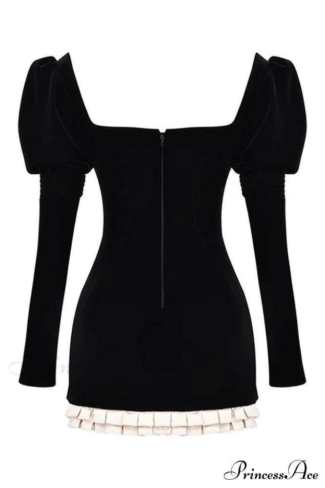 Azaria Black Stylish Vintage Dress